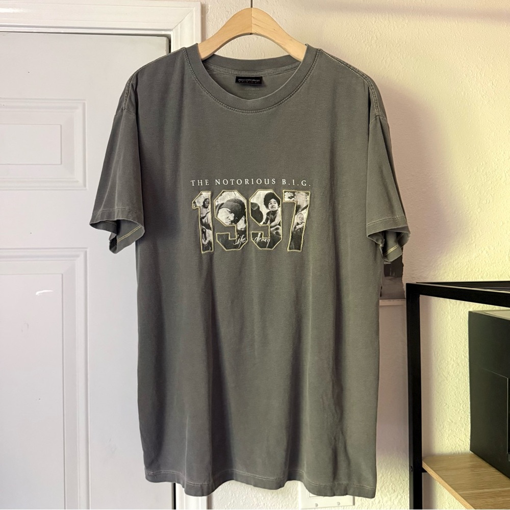 DIY notorious b.i.g. grey vintage inspired crew neck short sleeve tee t-shirt